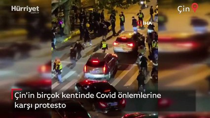 Çin'in birçok kentinde Covid önlemlerine karşı protesto