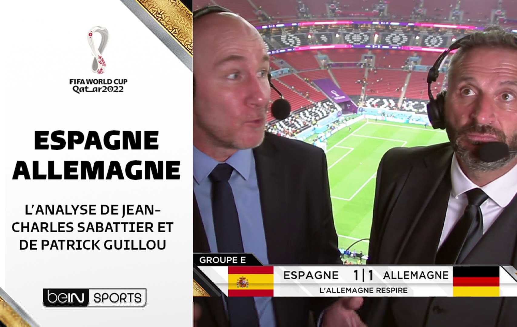 Coupe du Monde 2022 : L'analyse de Jean-Charles Sabattier et de Patrick  Guillou après Espagne-Allemagne - Vidéo Dailymotion