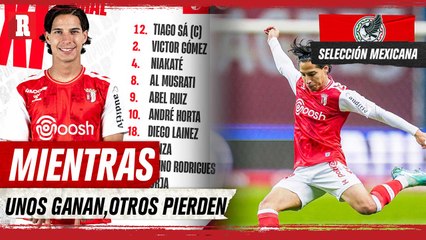 Tras quedar fuera del TRI, Lainez es titular con el Braga