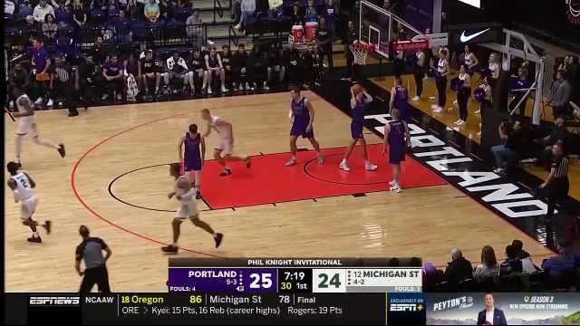 Portland at Michigan State _ Highlights _ Big Ten Men's Basketball _ Nov. 27, 2022