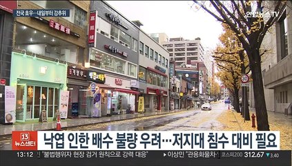 11월 하순 때 아닌 장대비…그친 뒤 영하 10도 한파