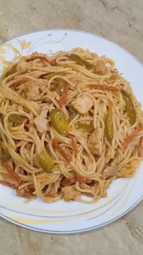 Chicken Spaghetti // Chicken Vegetables Spaghetti  #shorts