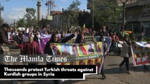 Thousands protest Turkish threats against Kurdish groups in Syria