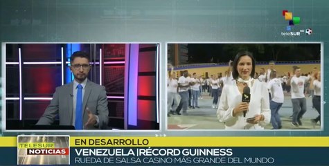 Venezolanos esperan establecer récord Guinness a la mayor rueda de casino en el mundo