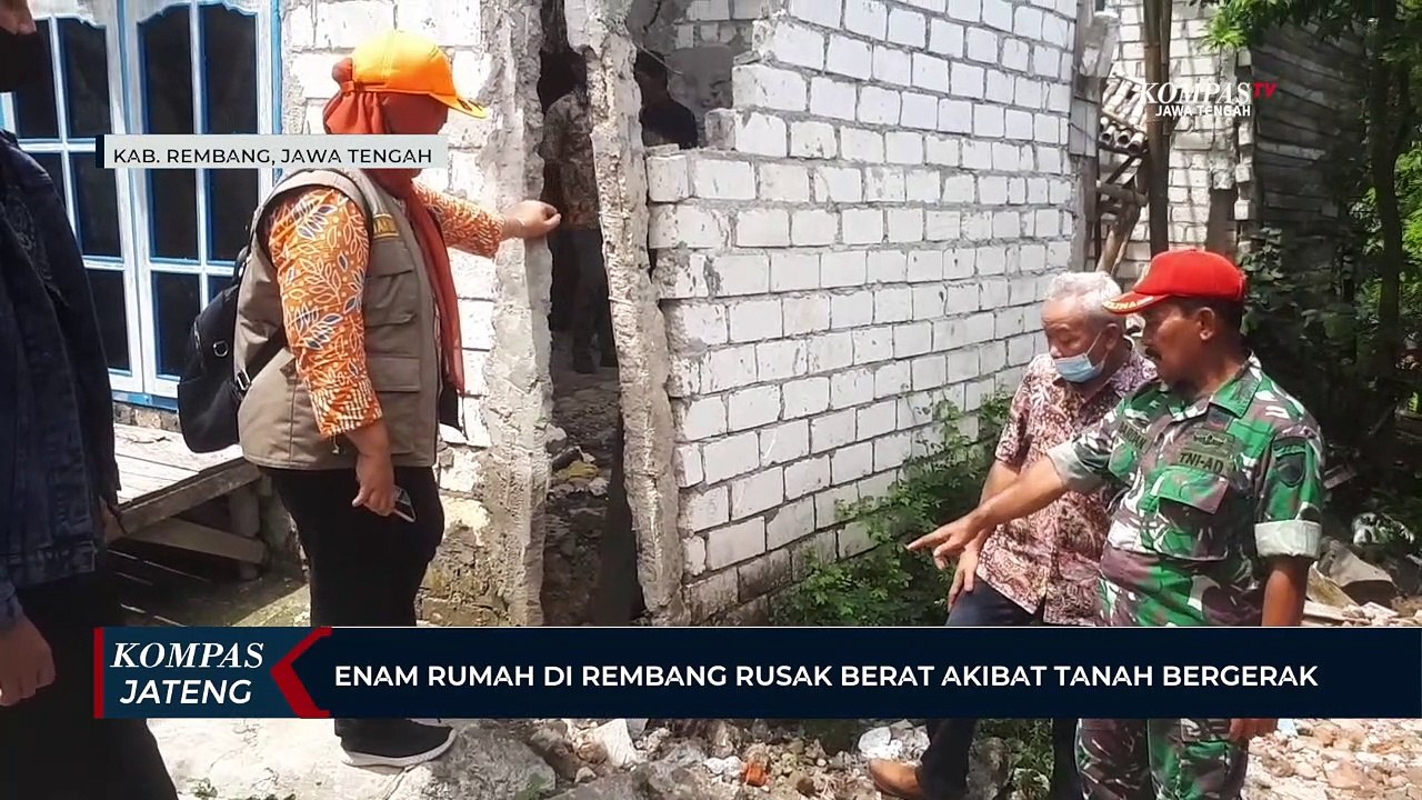 Enam Rumah di Rembang Rusak Berat Akibat Tanah Bergerak