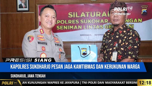 Gandeng Komunitas Seni, Kapolres Sukoharjo Pesan Jaga Kamtibmas dan Kerukunan Warga