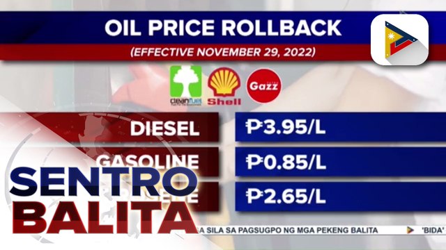 Halos P4 na bawas-presyo sa diesel at higit P2 sa kerosene, ipatutupad bukas; LPG, nakaambang tumaas ang presyo sa Disyembre