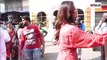 Shilpa Shetty Distributes Pizzas Among Paps After New Cafe Launch in Mumbai.
