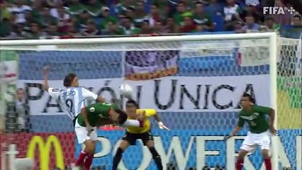 Argentina vs Mexico FIFA World Cup goals over the years