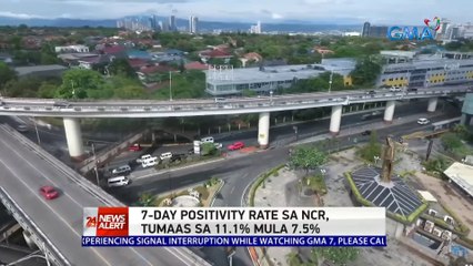 7-day positivity rate sa NCR, tumaas sa 11.1% mula 7.5% | 24 Oras News Alert