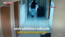 Hırsızların adliyede polisin çantasını çaldığı anlar kamerada