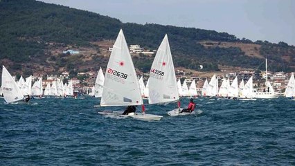 Ayvalık'ta Yelken Ligi ILCA ilk etap yarışları başladı