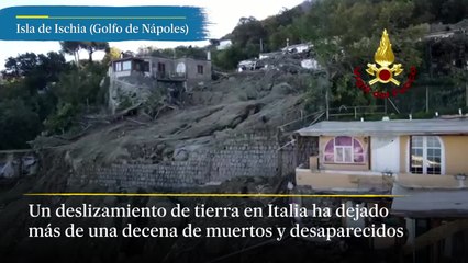 Las imágenes de los daños del deslizamiento de tierra en la isla de Ischia