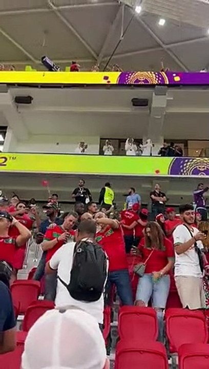His Highness Sheikh Tamim Celebrates Morocco’s Win Over Belgium
