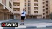 England fan in Qatar finds eerie abandoned apartment blocks where workers who built stadiums allegedly lived