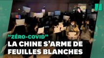 Contre la politique zéro-Covid de la Chine, les manifestants s’arment de feuilles blanches