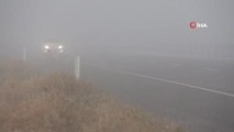 Konya - Aksaray karayolunda sis etkili oldu