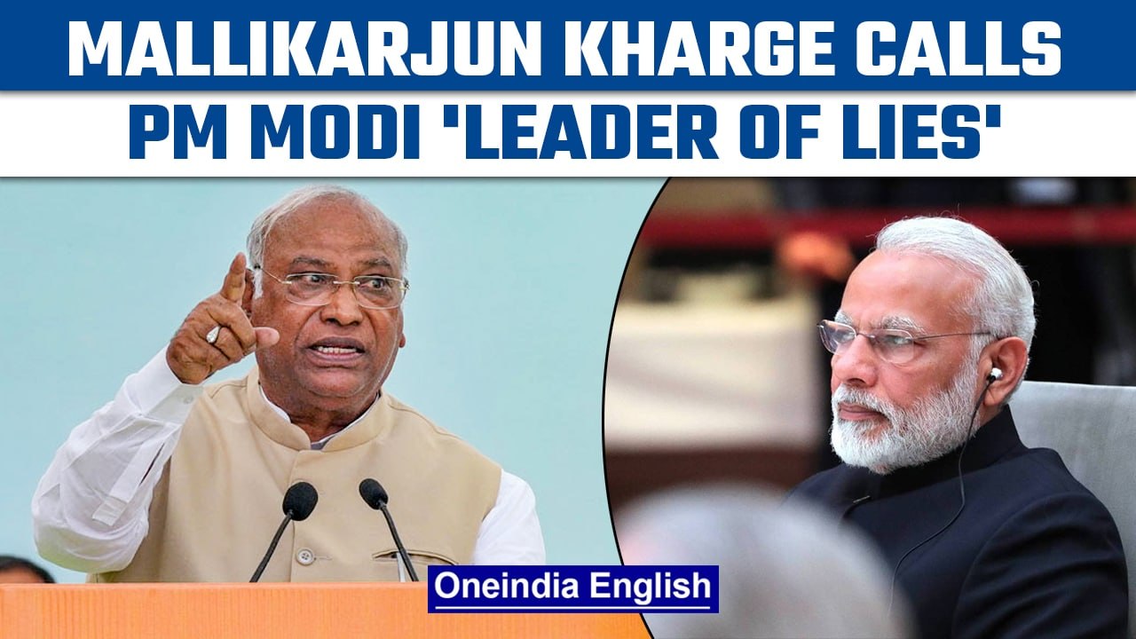 Congress’ Mallikarjun Kharge slams PM Modi in a...