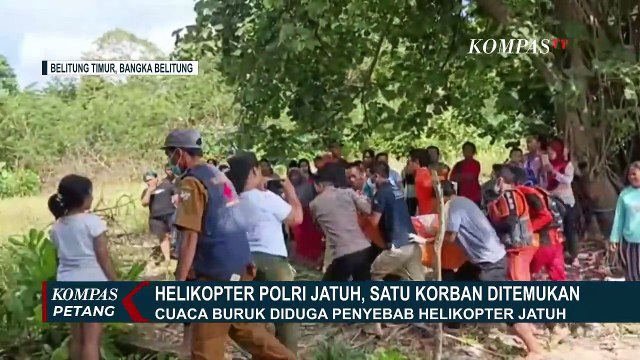 Helikopter Polri Jatuh di Bangka Timur, Satu Korban Ditemukan Meninggal Dunia