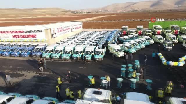 ŞANLIURFA - Haliliye Belediyesi filosuna katılan 183 araç törenle hizmete girdi