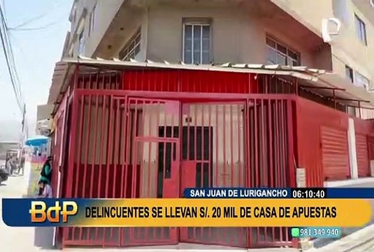 SJL: asaltan casa de apuestas antes de su inauguración y se llevan equipos valorizados en S/ 20 000