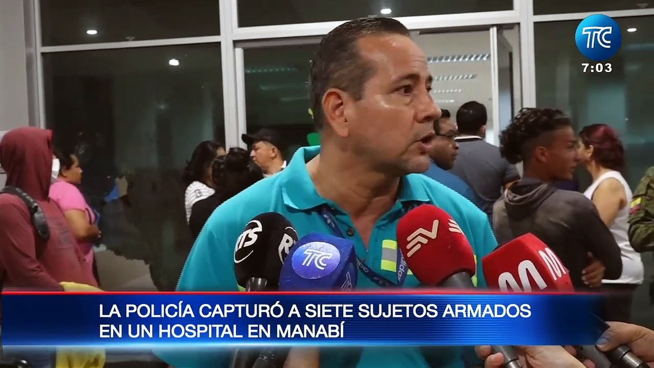Así fue la intervención de la Policía para capturar a hombres armados en un hospital de Chone