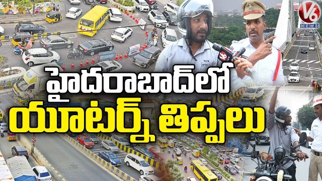 Public Facing Problems With Traffic Diversion _Jubilee Hills _ Hyderabad _ V6 News