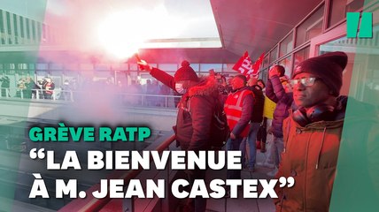 Скачать видео: La rentrée agitée de Jean Castex à la RATP