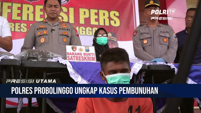 Kurang Dari 24 Jam Satreskrim Polres Probolinggo Dan Polsek Kuripan Berhasil Membekuk Pelaku Pembunuban Berlatar Motif Asmara