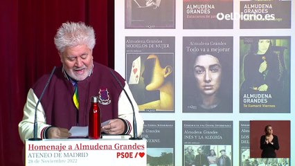 Pedro Almodóvar recuerda a Almudena Grandes: "Sus libros son la única arma para luchar contra la muerte y el olvido"