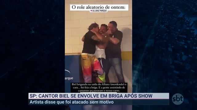 Cantor Biel se envolve em briga na saída de show, em São Paulo