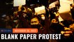 Blank sheets of paper become symbol of defiance in China protests