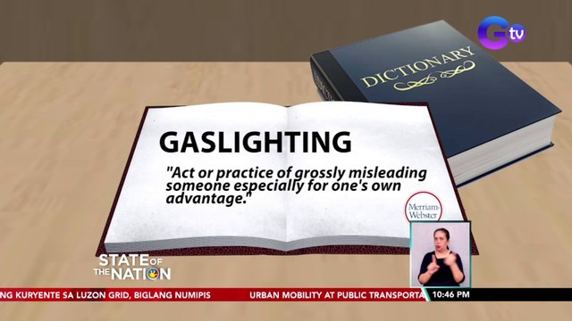 Gaslighting , word of the year ng Merriam-Webster Dictionary | SONA