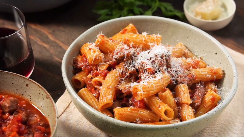How to Make Hearty Lamb Ragù with Rigatoni