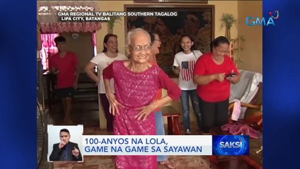 100-taong-gulang na lola, game na game sa sayawan | Saksi