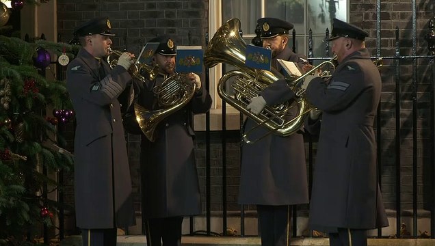 Rishi Sunak switches on Downing Street Christmas lights