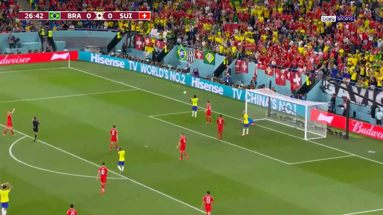 ملخص مباراة البرازيل وسويسرا (1-0) - البرازيل تتجاوز سويسرا وتضمن التأهل