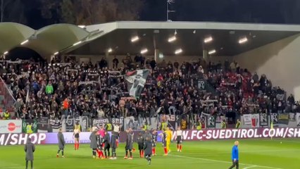 Tifoso dell'Ascoli cade dagli spalti a Bolzano