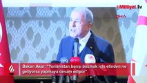 Bakan Akar: Yunanistan barışı bozmak için elinden ne geliyorsa yapmaya devam ediyor