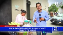 Cercado de Lima: serenos golpean y lanzan al suelo a comerciante ambulante durante intervención