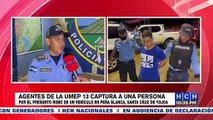 Policía Nacional captura a un supuesto robador de autos en Santa Cruz de Yojoa