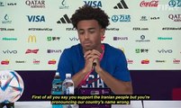Iranian journalists hijack World Cup press conference to ask US players about 'representing a RACIST country', high inflation and incorrectly pronouncing Iran as 'aye-ran'
