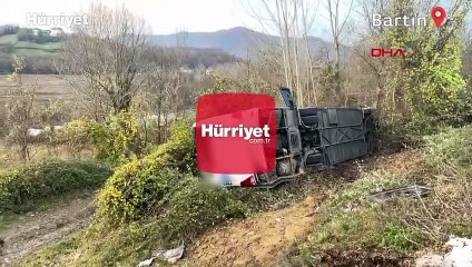 Bartın'da otobüs devrildi: 39 yaralı
