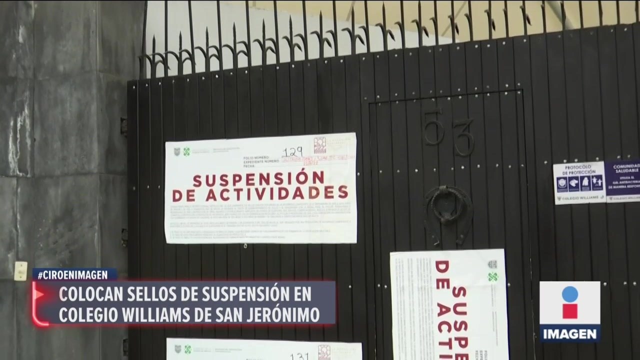 Colocan sellos de suspensión en el colegio Williams de CDMX