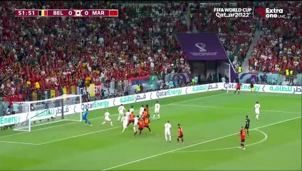 الشوط الثاني مباراة المغرب وبلجيكا كأس العالم 2022 في قطر