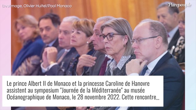 Caroline de Monaco : Très chic et studieuse avec ses lunettes pour épauler son frère Albert, un duo complice