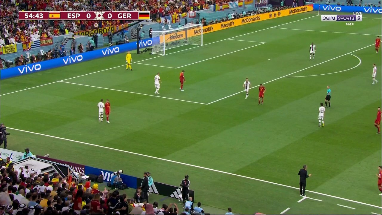 الشوط الثاني مباراة  اسبانيا والمانيا كأس العال...