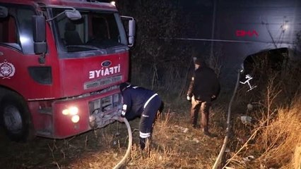 AFYONKARAHİSAR'DA DOMATES SERASINDA YANGIN