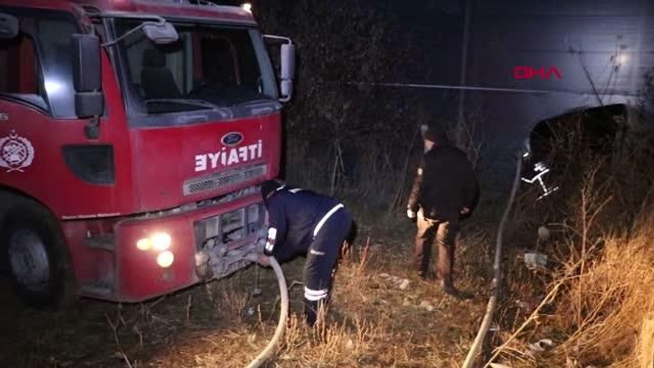 AFYONKARAHİSAR'DA DOMATES SERASINDA YANGIN