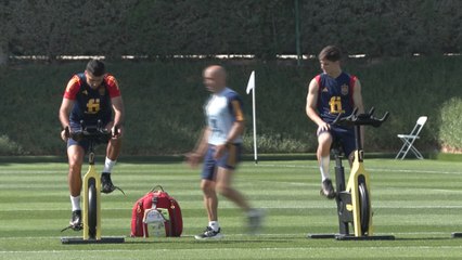 Gavi y Rodri, al margen del grupo